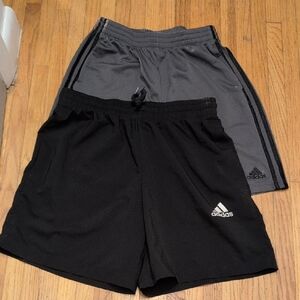 Adidas Dual Pack Black and Gray Shorts